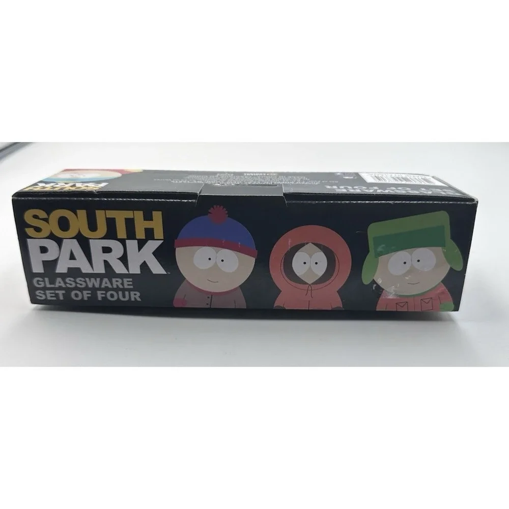 Southpark glassware set of 4 shot‎ glasses 1.8 fl.oz new